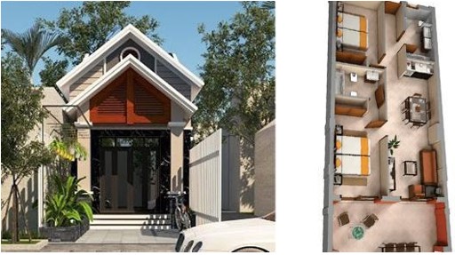 50+ mẫu nhà ống 1 tầng nhỏ gọn cho diện tích 50m2